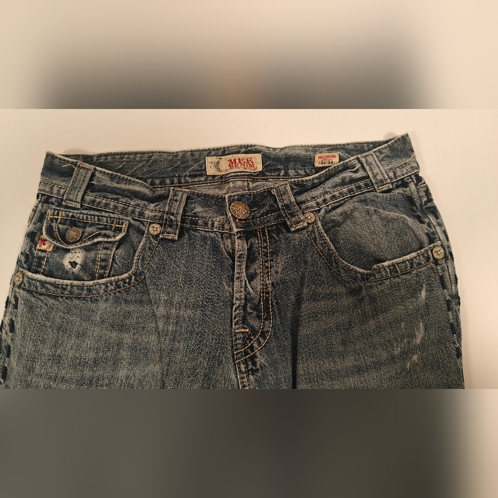 MEK Denim Maldives Boot cut 34x34 Button Fly - Picture 4 of 7